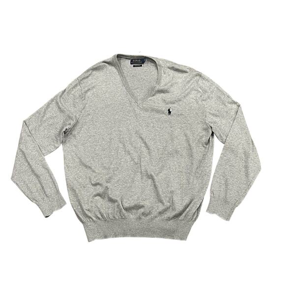 Polo Ralph Lauren Blue Pima Cotton Sweater Navy Blue Pony - XL NWT - Picture 1 of 10